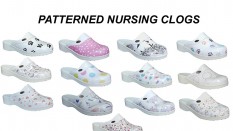 Patterned Nursing Clogs