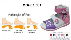 Kid’s Flat Foot High Sandals Model 381
