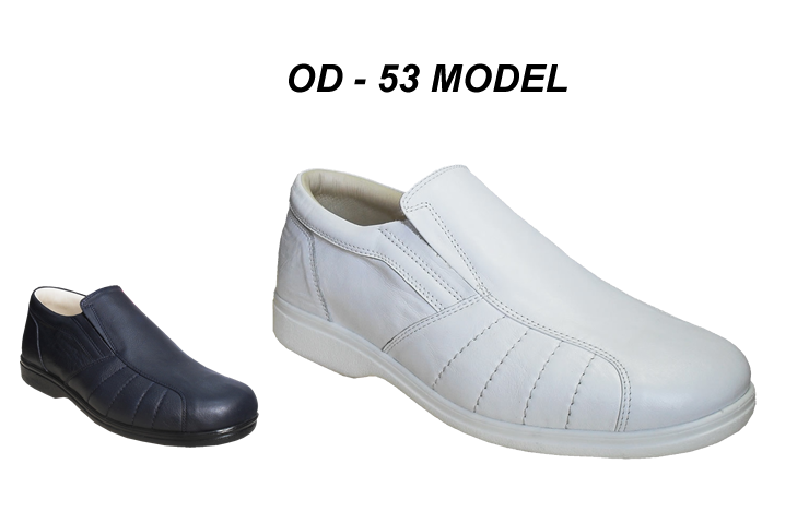 mens white leather nursing shoes