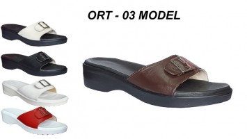 Bayan Ortopedik Terlik Deri Model ORT-03