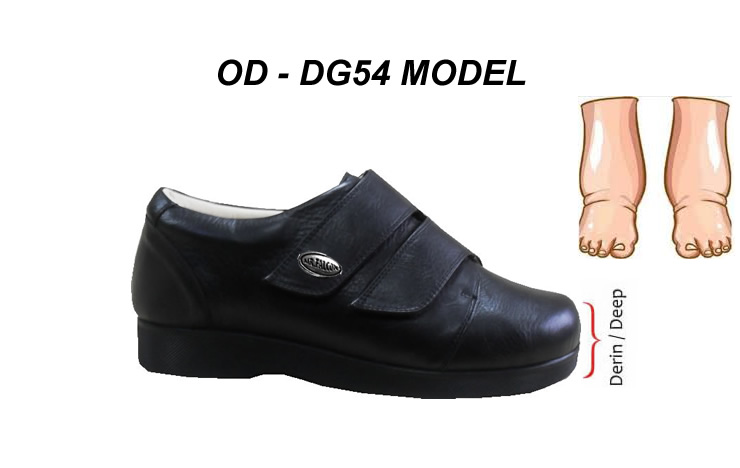 Diyabetik Şeker Ayakkabısı Erkek Şiş Ayaklar OD-DG54