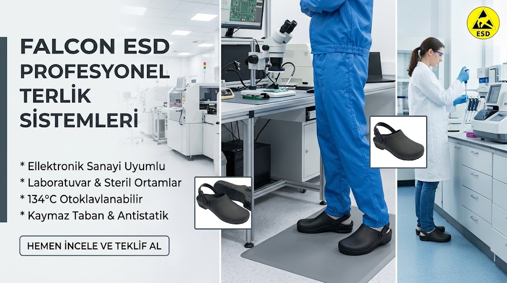 Falcon esd antistatik terlik atkılı